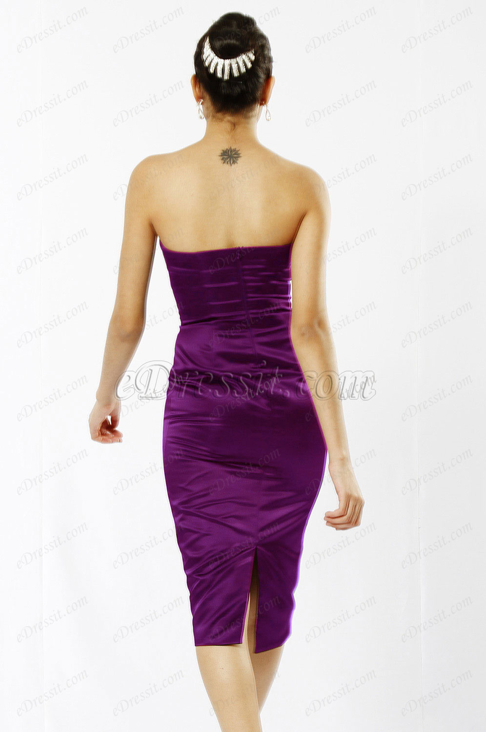 Clearance Sale !   Purple Evening Dress--Size UK8