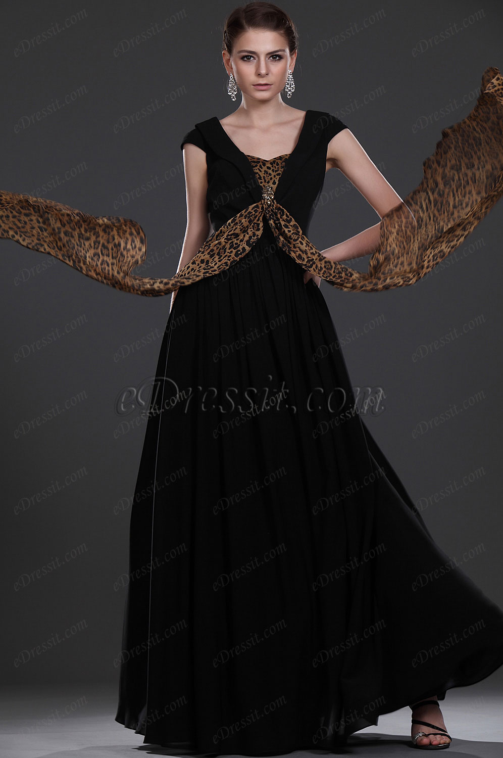 Neu Elegant Schwarz Kleid für Braut's Mutter