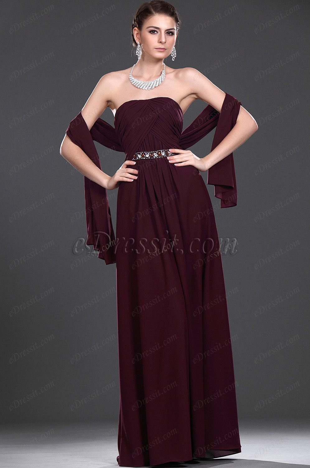 New Elegant Full Length Mother of the Bride Dress