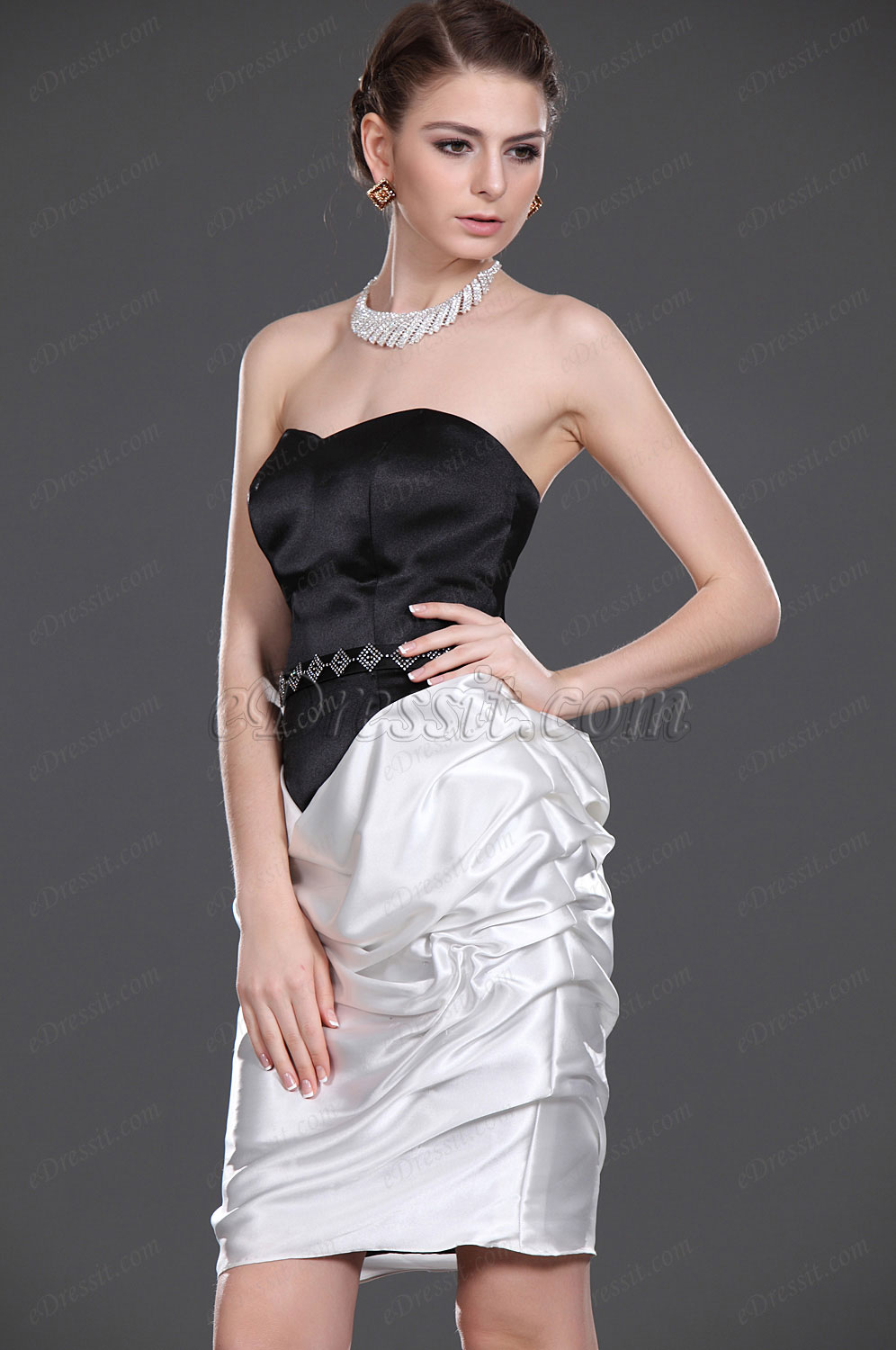 Recien llegado Atractivo Clasico Sin tirante Vestido de ceremonia para Dama