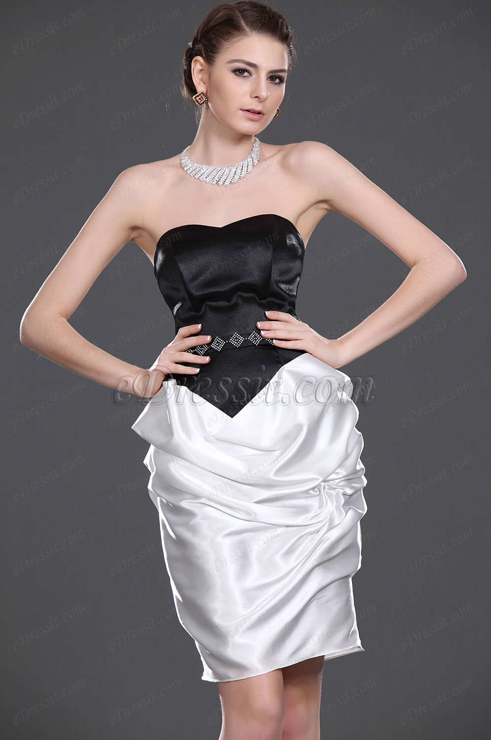 Recien llegado Atractivo Clasico Sin tirante Vestido de ceremonia para Dama