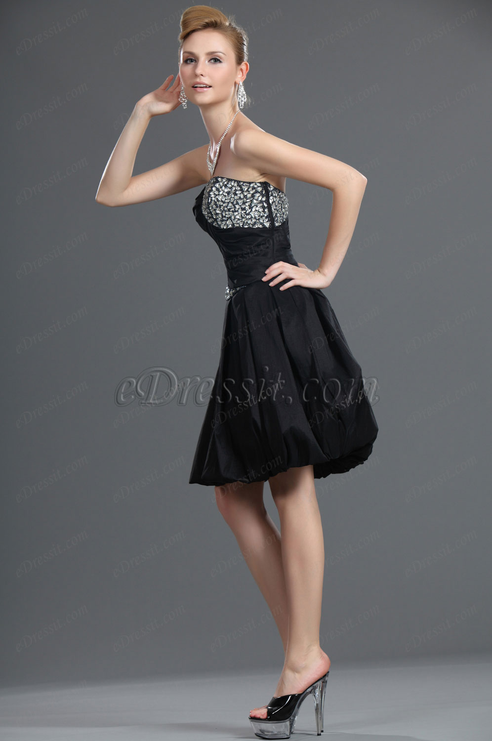 Robe de Cocktail Séduction Noire