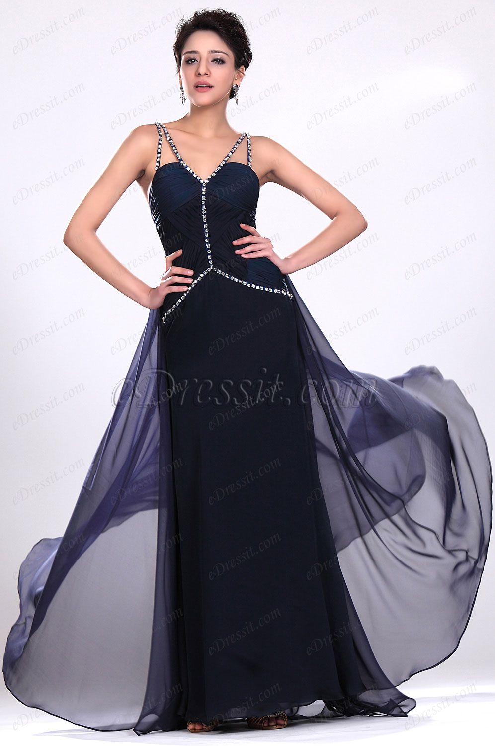 New Simple Elegant Evening Dress Prom Gown