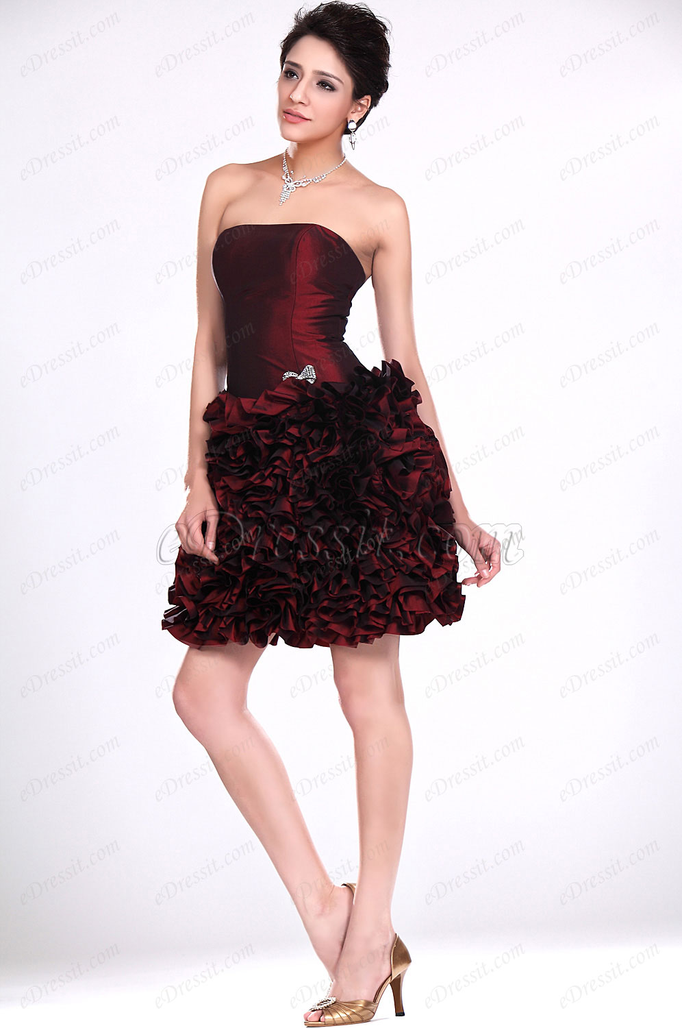 New Stylish Strapless Cocktail Dress Party Dress