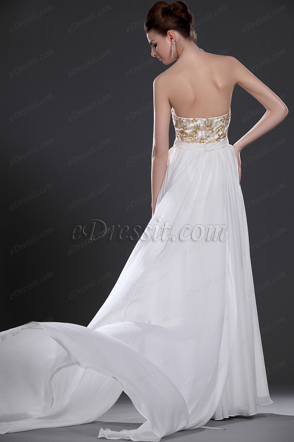 New Elegant Strapless Evening Dress