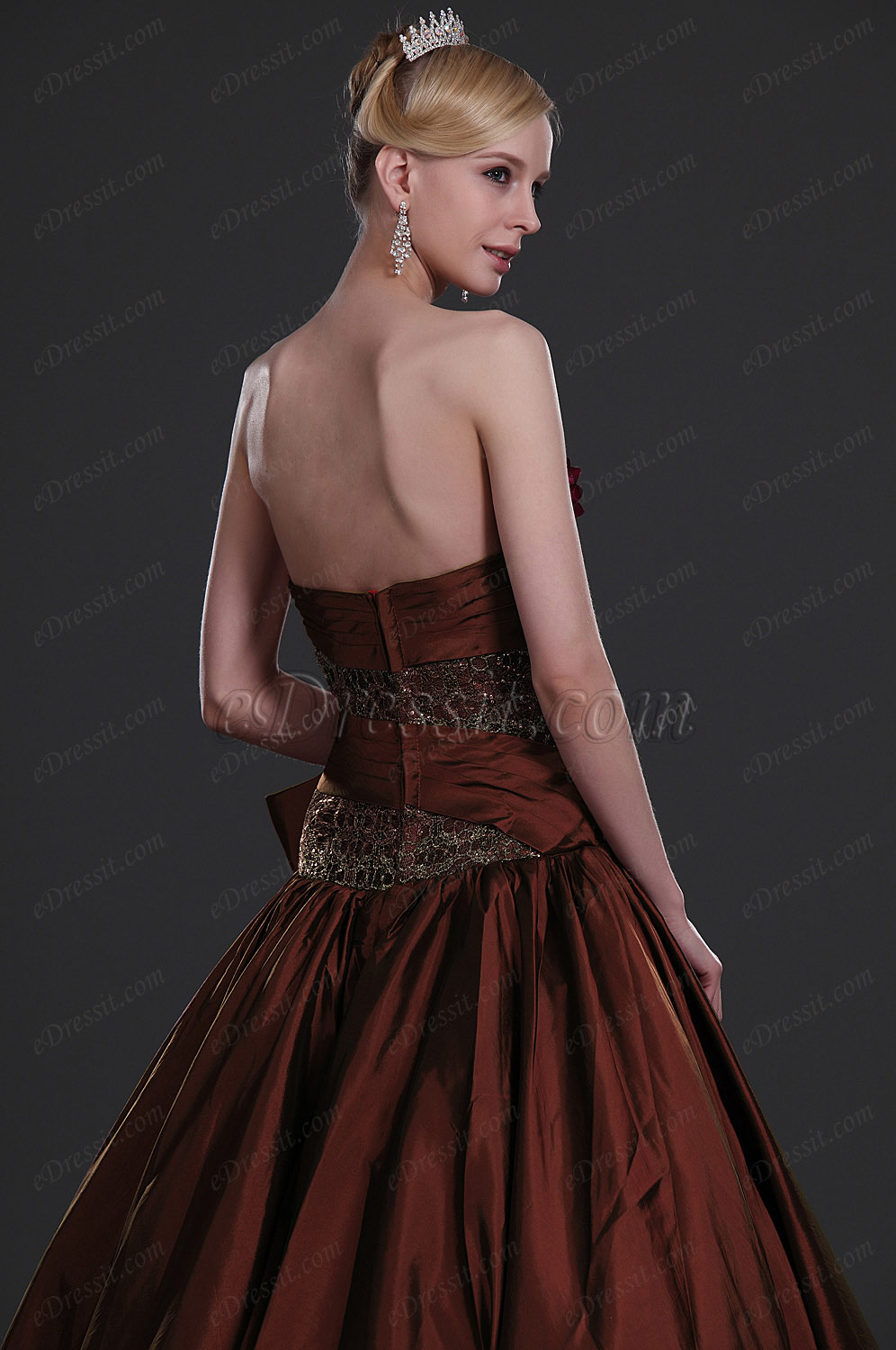 New Alluring Strapless Prom Gown