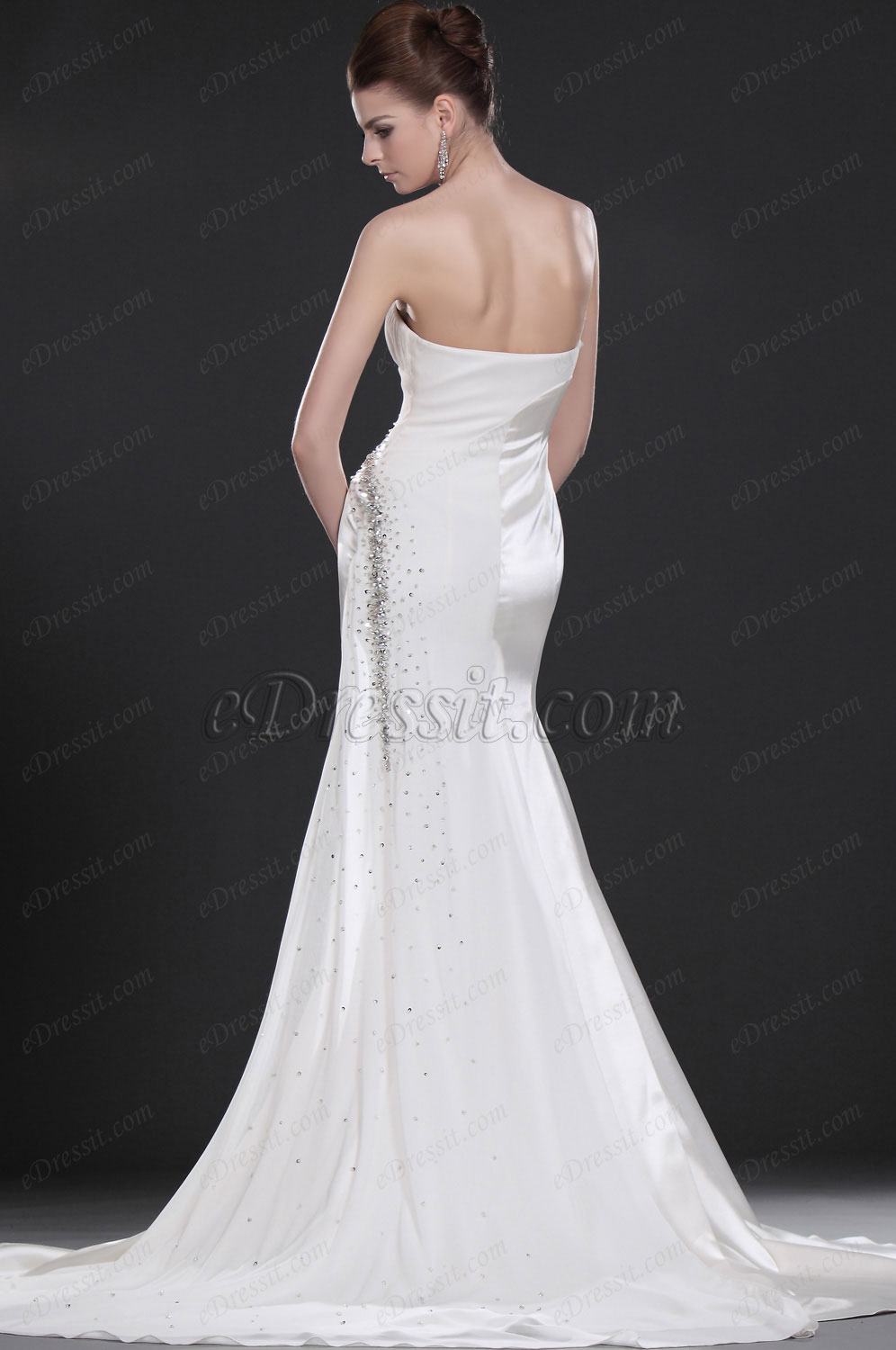 Verführerisches Eleganzes Weiss Abendkleid