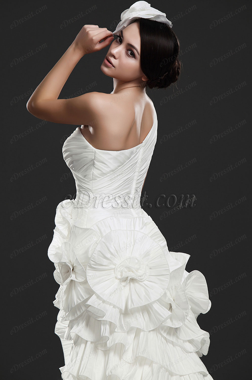 New Elengant One Shoulder Wedding Gown