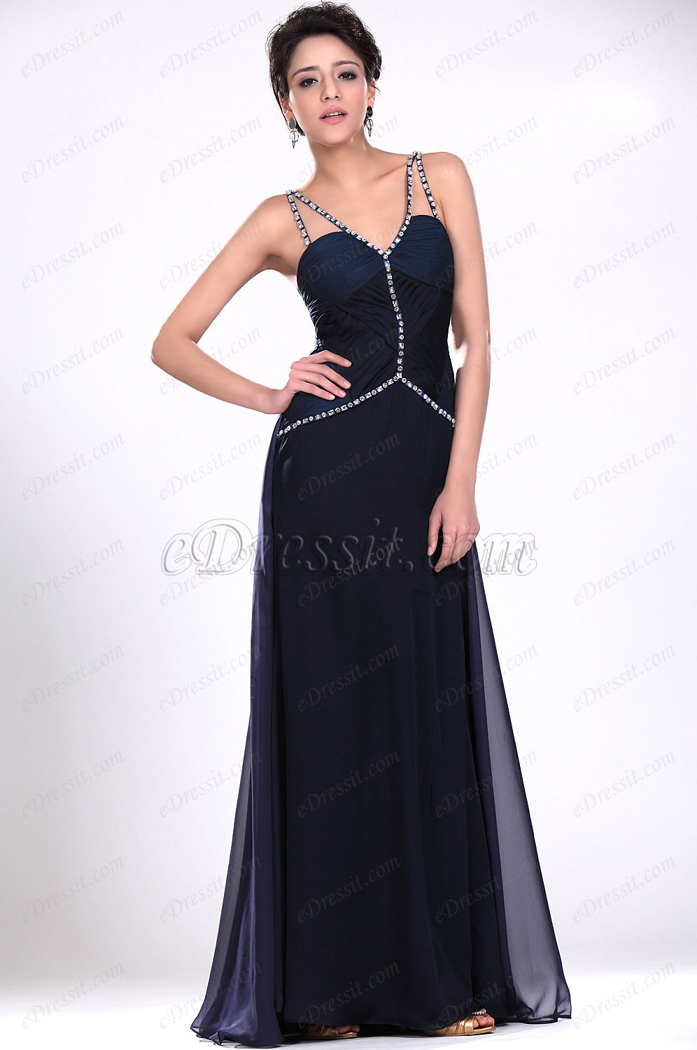 New Simple Elegant Evening Dress Prom Gown
