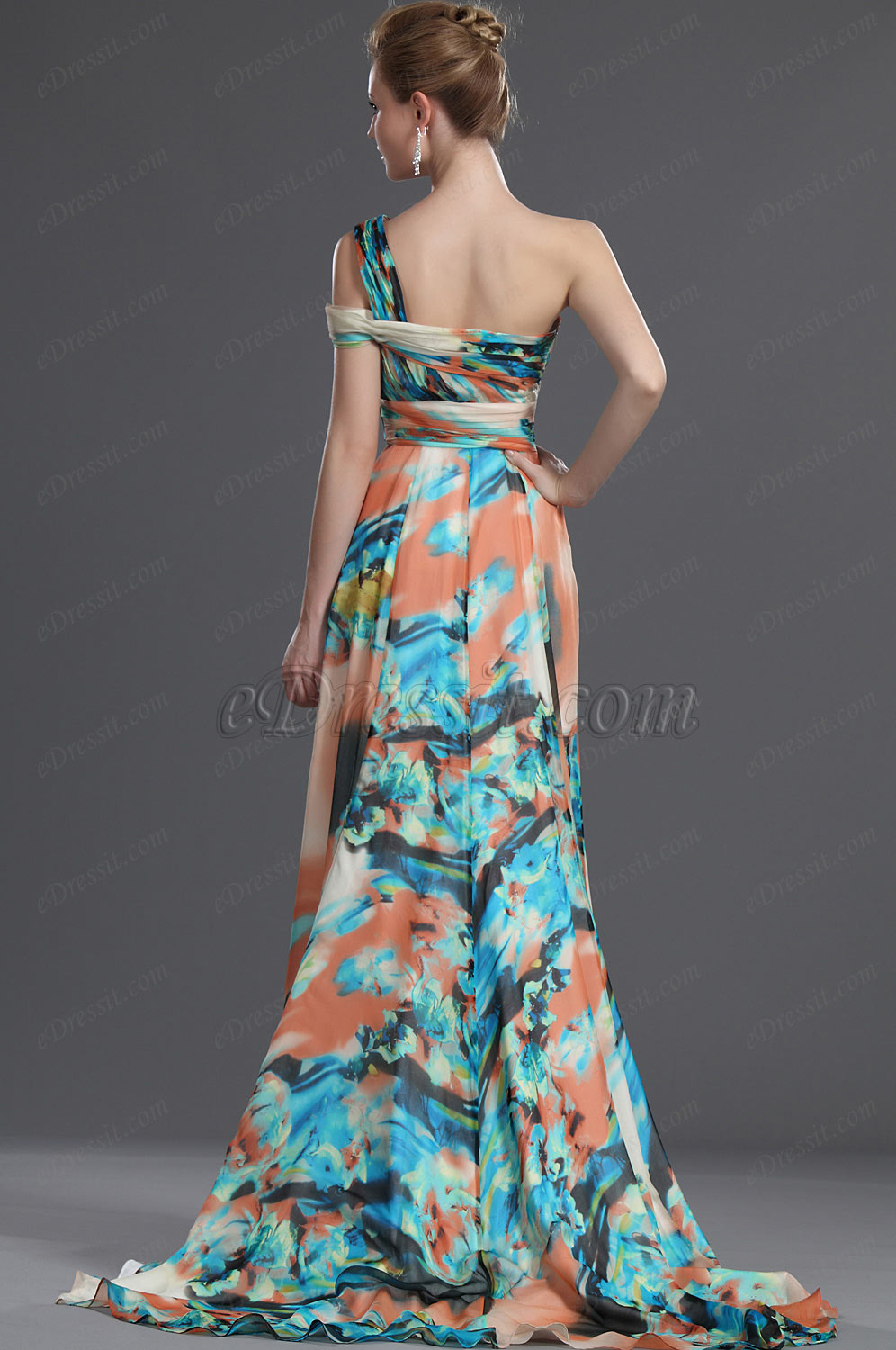 Bretelle Seule 100% Soie Robe de Soirée