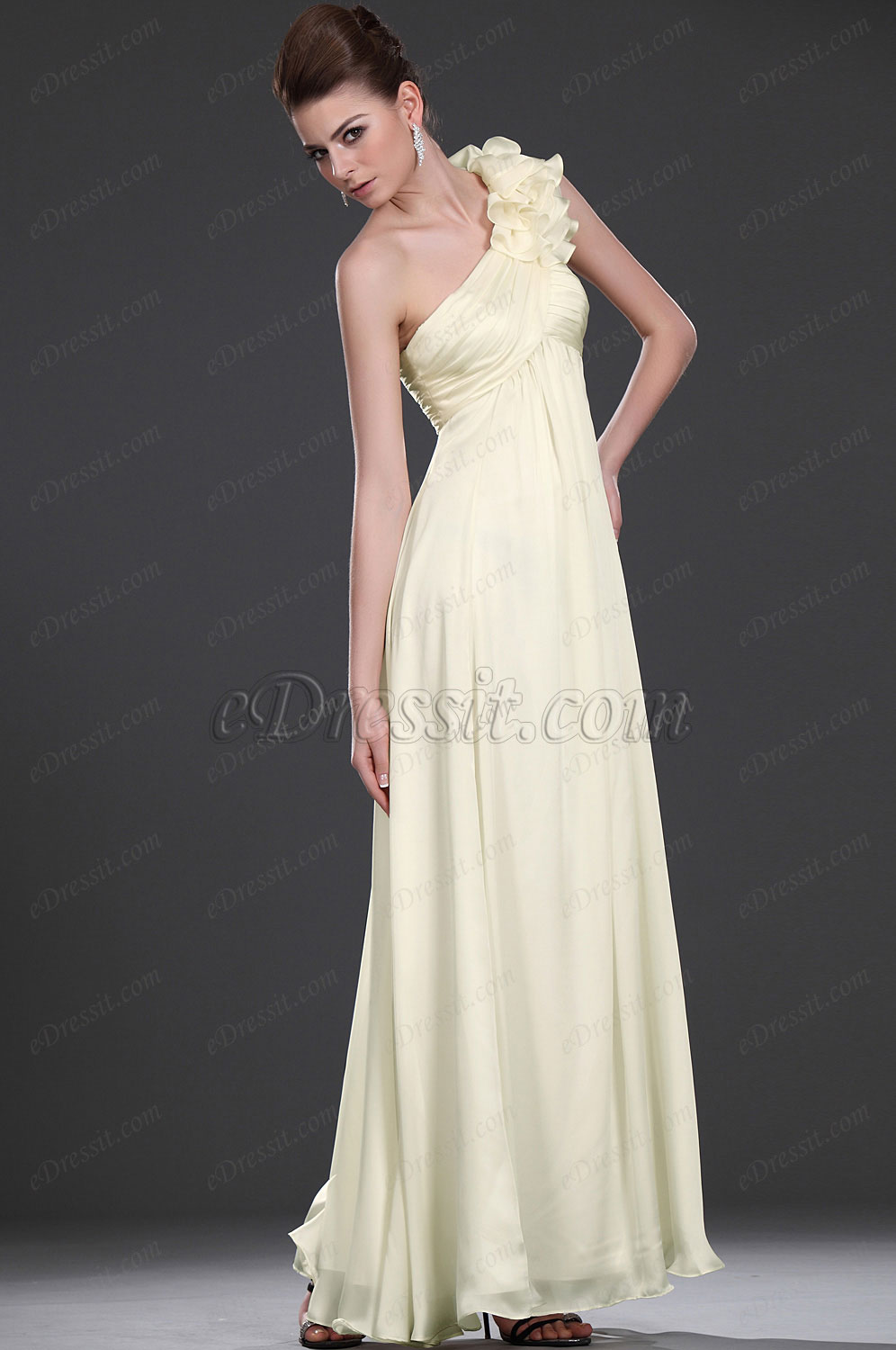 New Elegant One Shoulder Evening Dress
