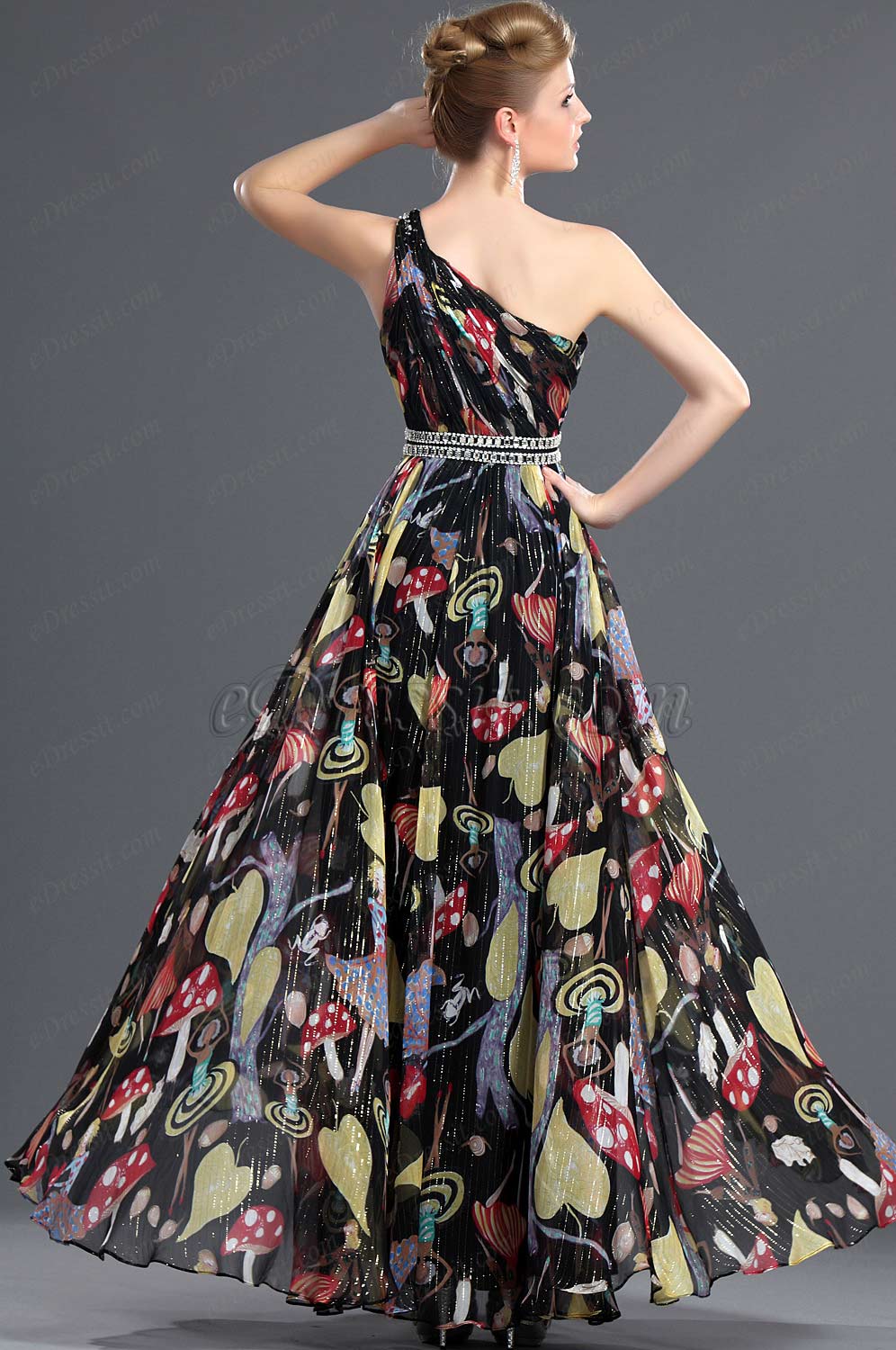 Bretelle Seule 100% Soie Robe de Soirée