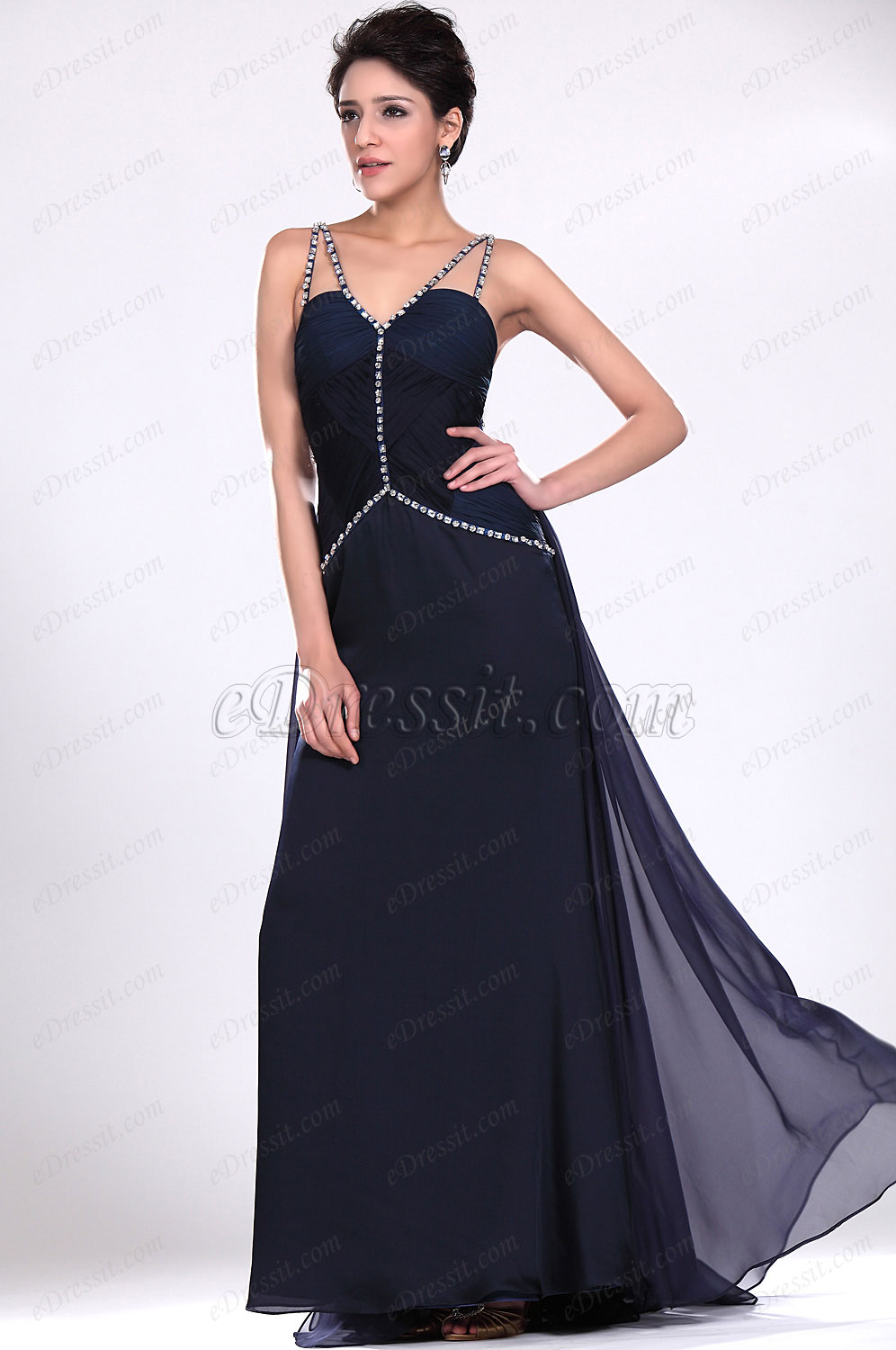 New Simple Elegant Evening Dress Prom Gown