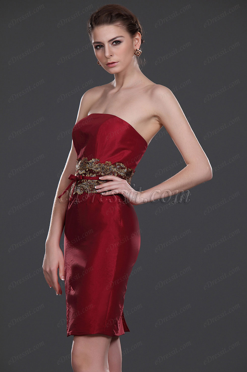 New Elegant Red Two Piece Mother of the Bride Dress