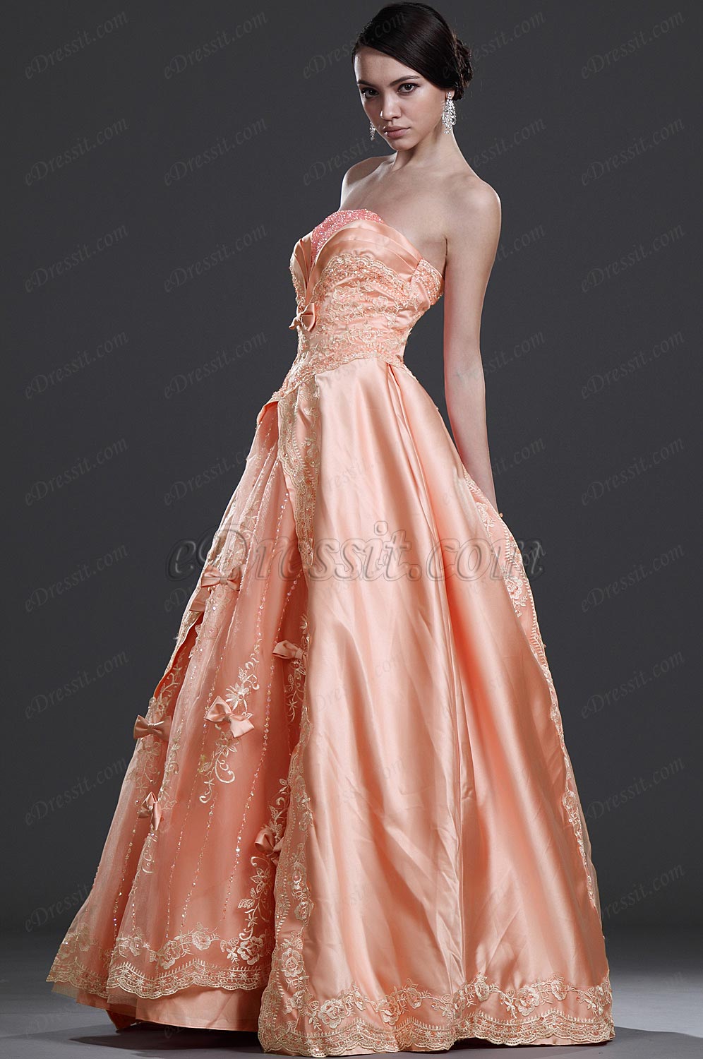 Neue Attraktives Trägerlos Abiballkleid Abendkleid