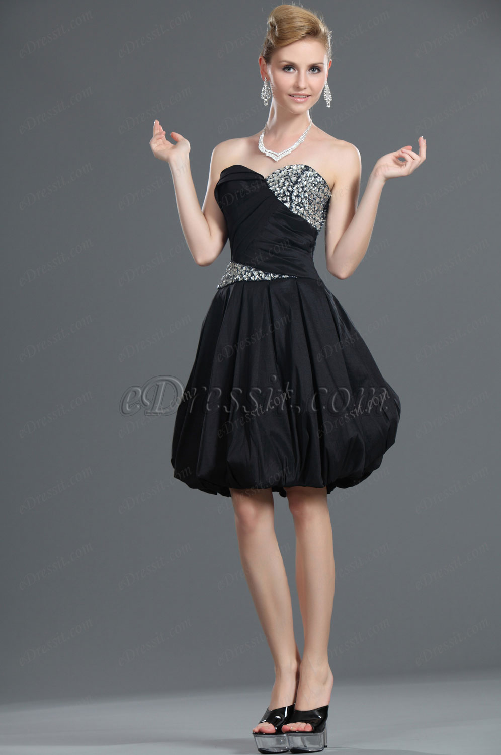 Robe de Cocktail Séduction Noire