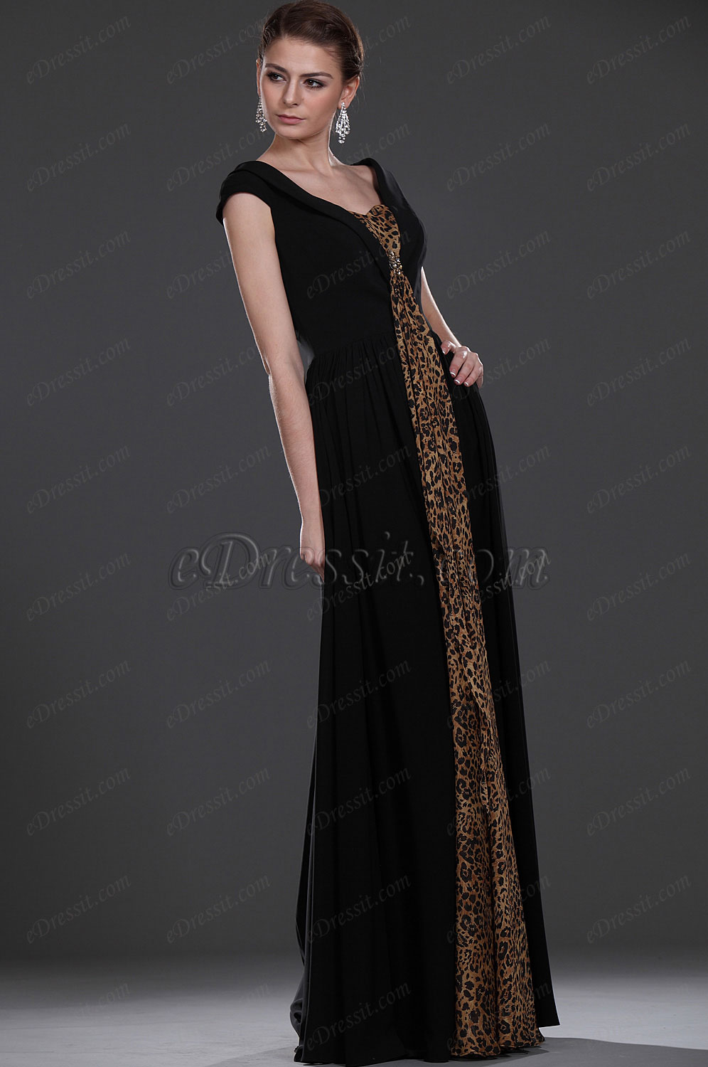 Neu Elegant Schwarz Kleid für Braut's Mutter