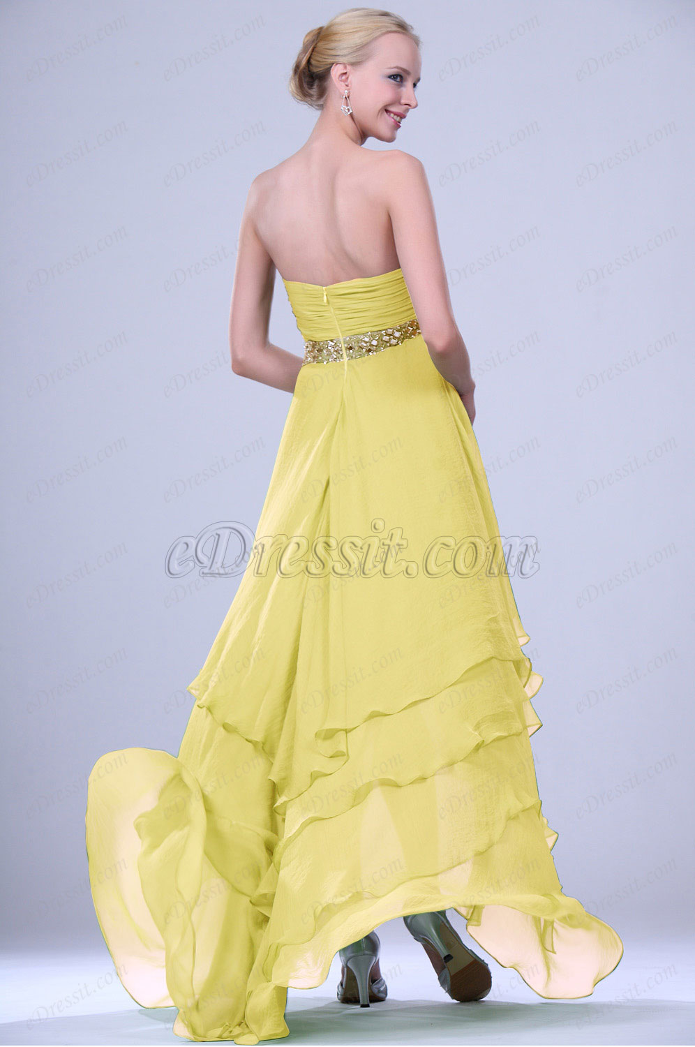 Clearance Sale !  Yellow Evening Dress--Size UK18