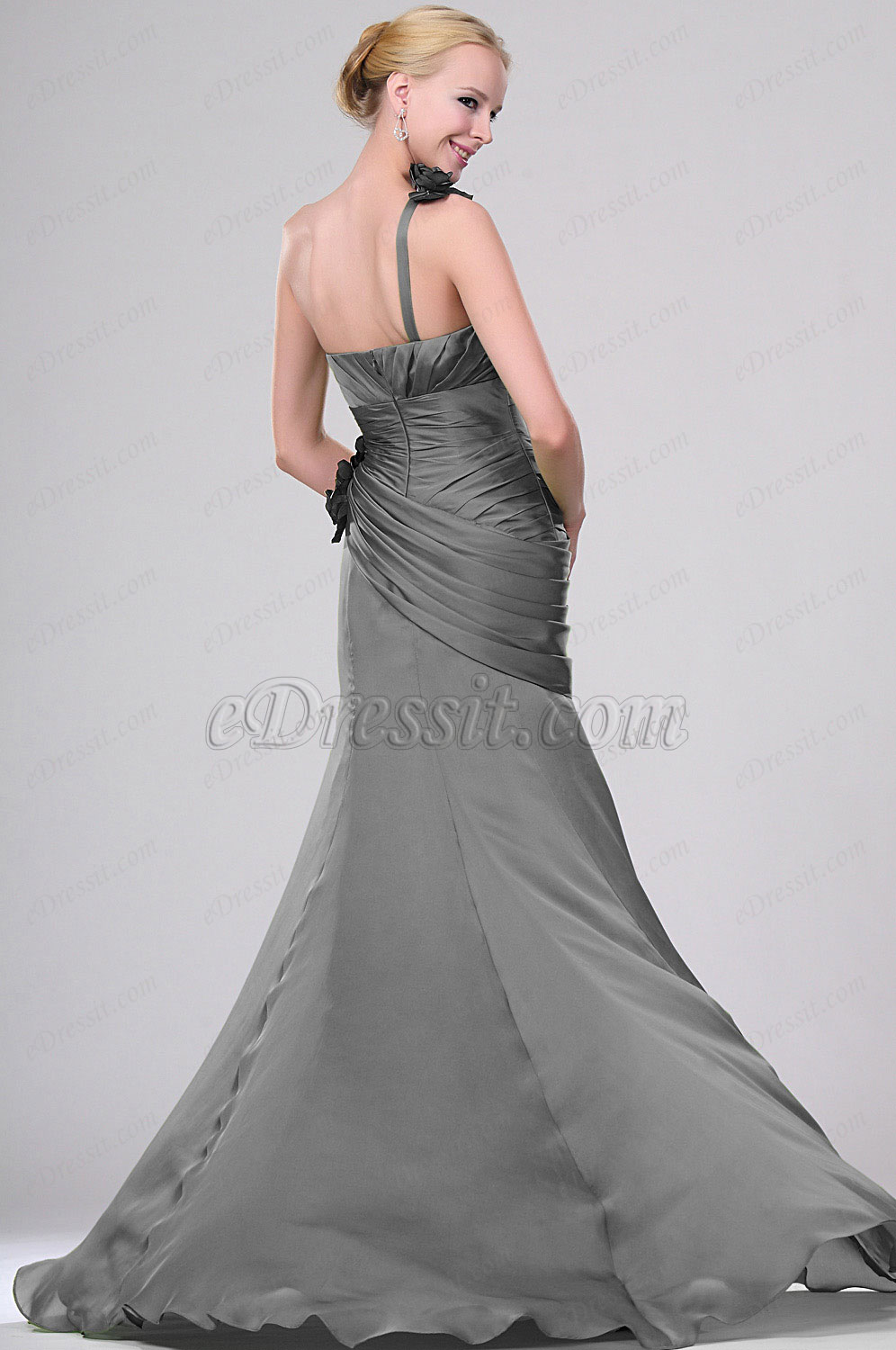 Clearance Sale!  Gray Evening Dress-Size UK20