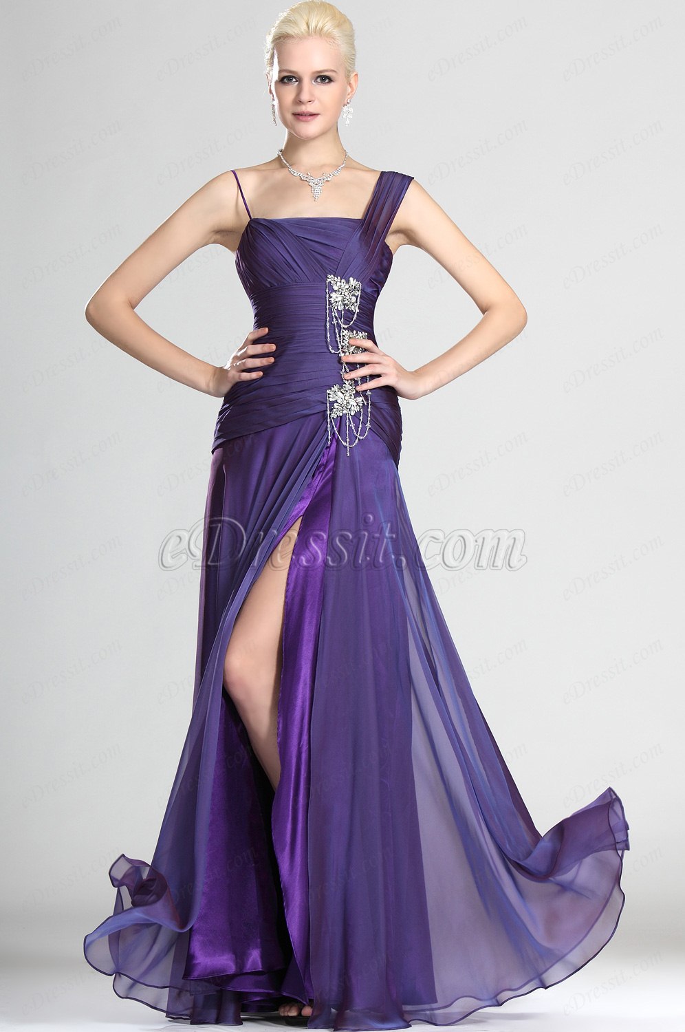 новое фиолетовое вечернее платье