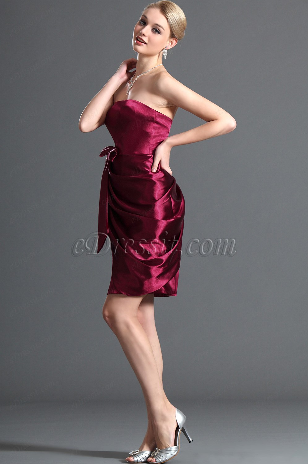 Nuevo Sin Manga Cariñoso Vestido de Coctel Vestido de Fiesta