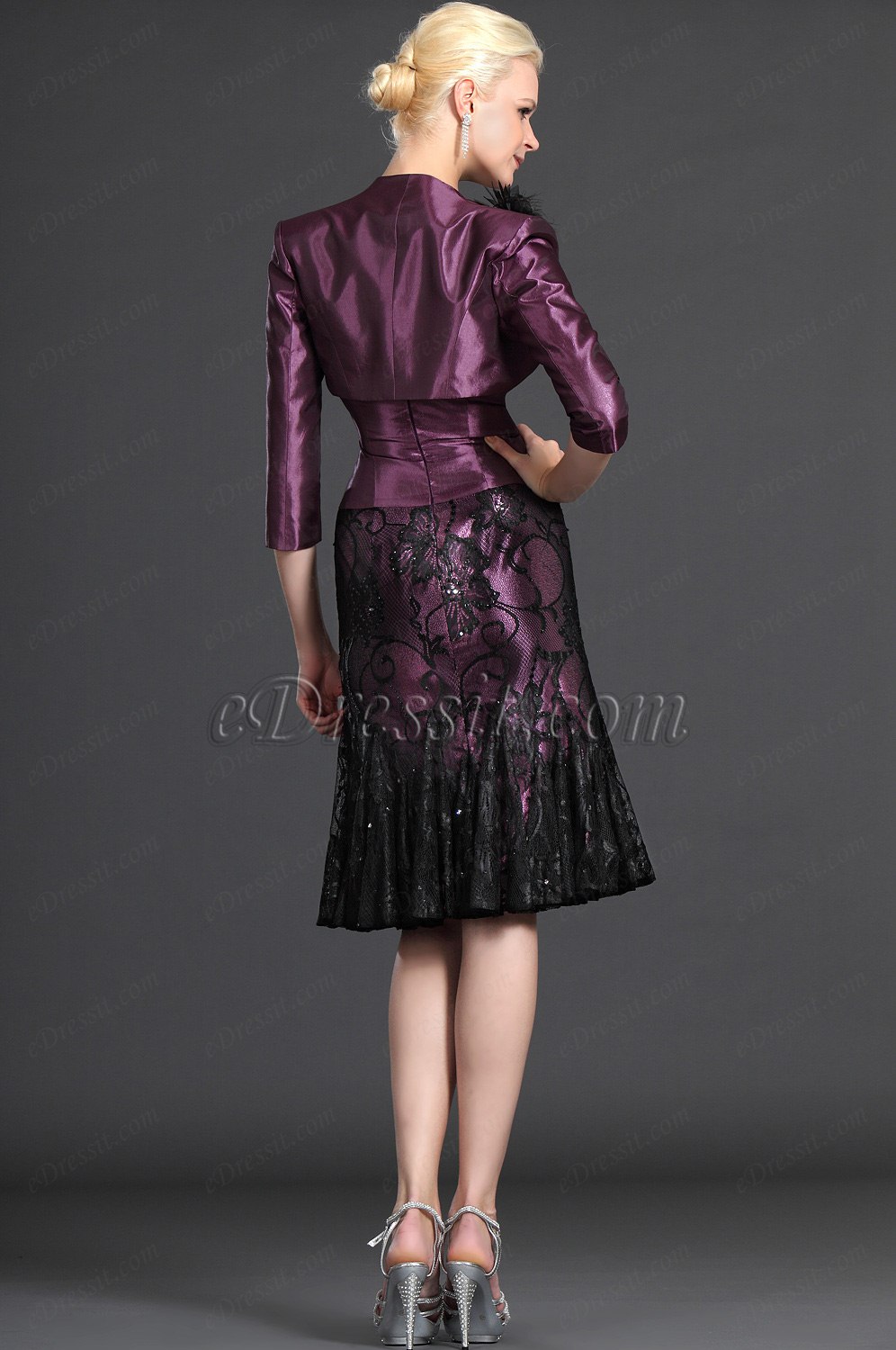 Elegance Purple Two Pieces Mother of the Bride Dress