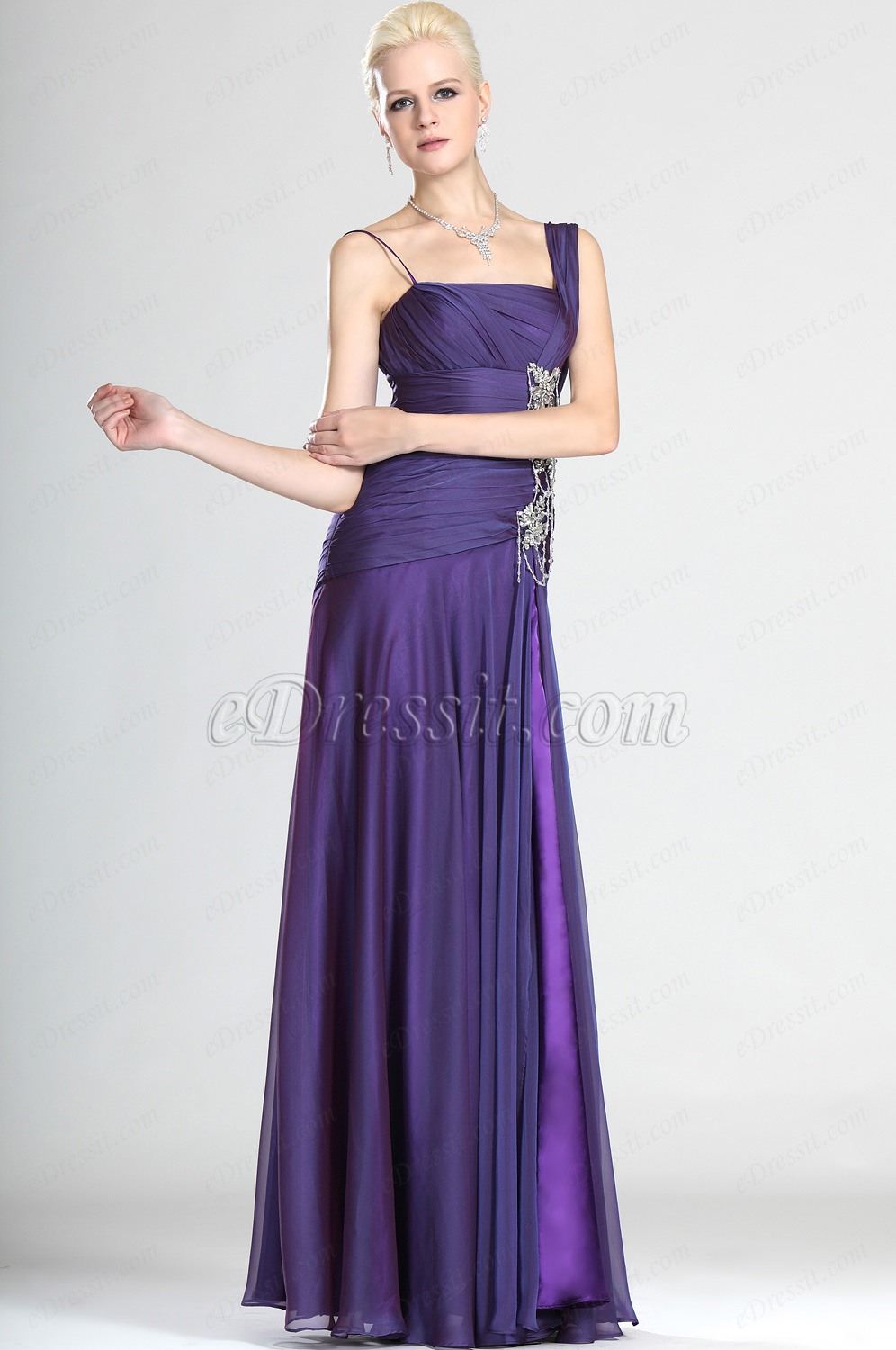 новое фиолетовое вечернее платье