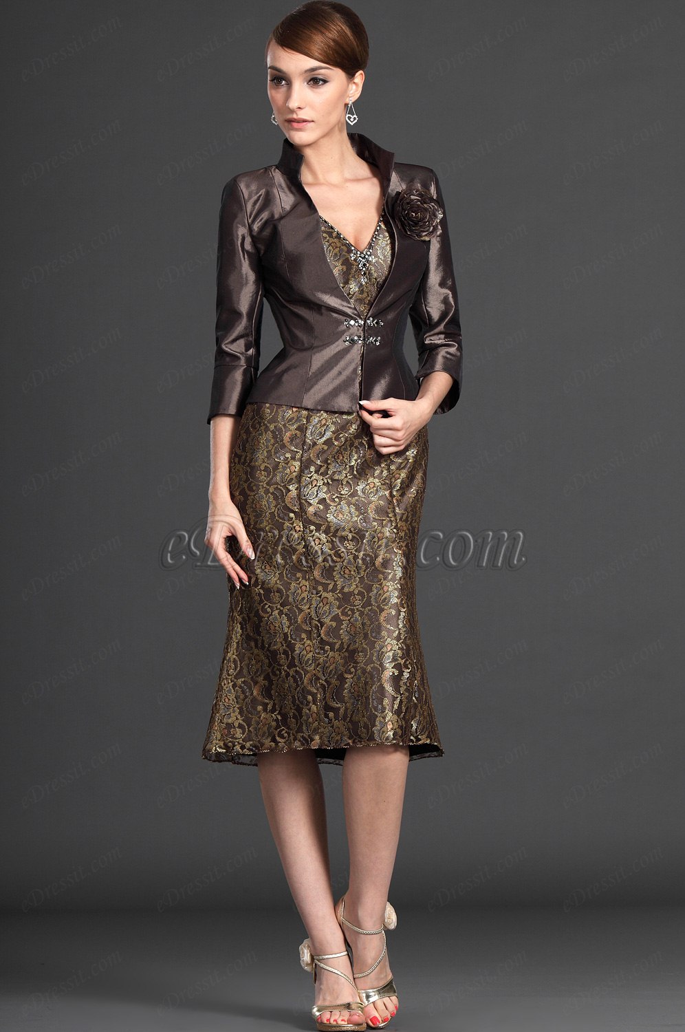 Eleganz Zwei Stücke Kleid der Mutter von Braut