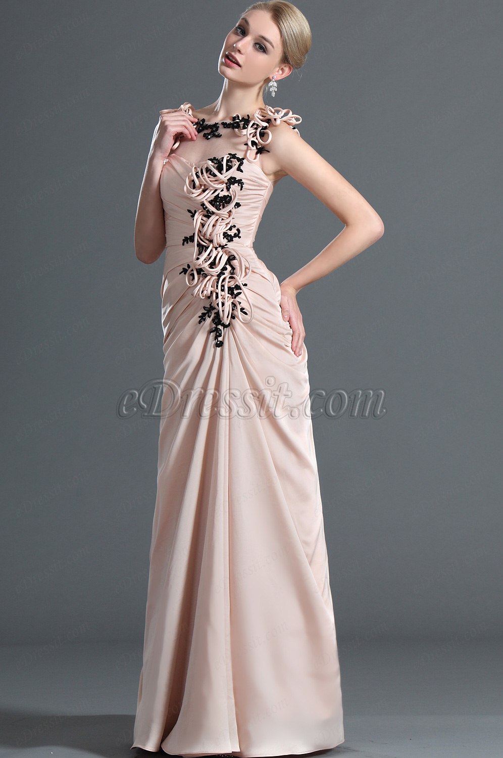 A La Mode Sans Manche Dentelle Robe de Soirée