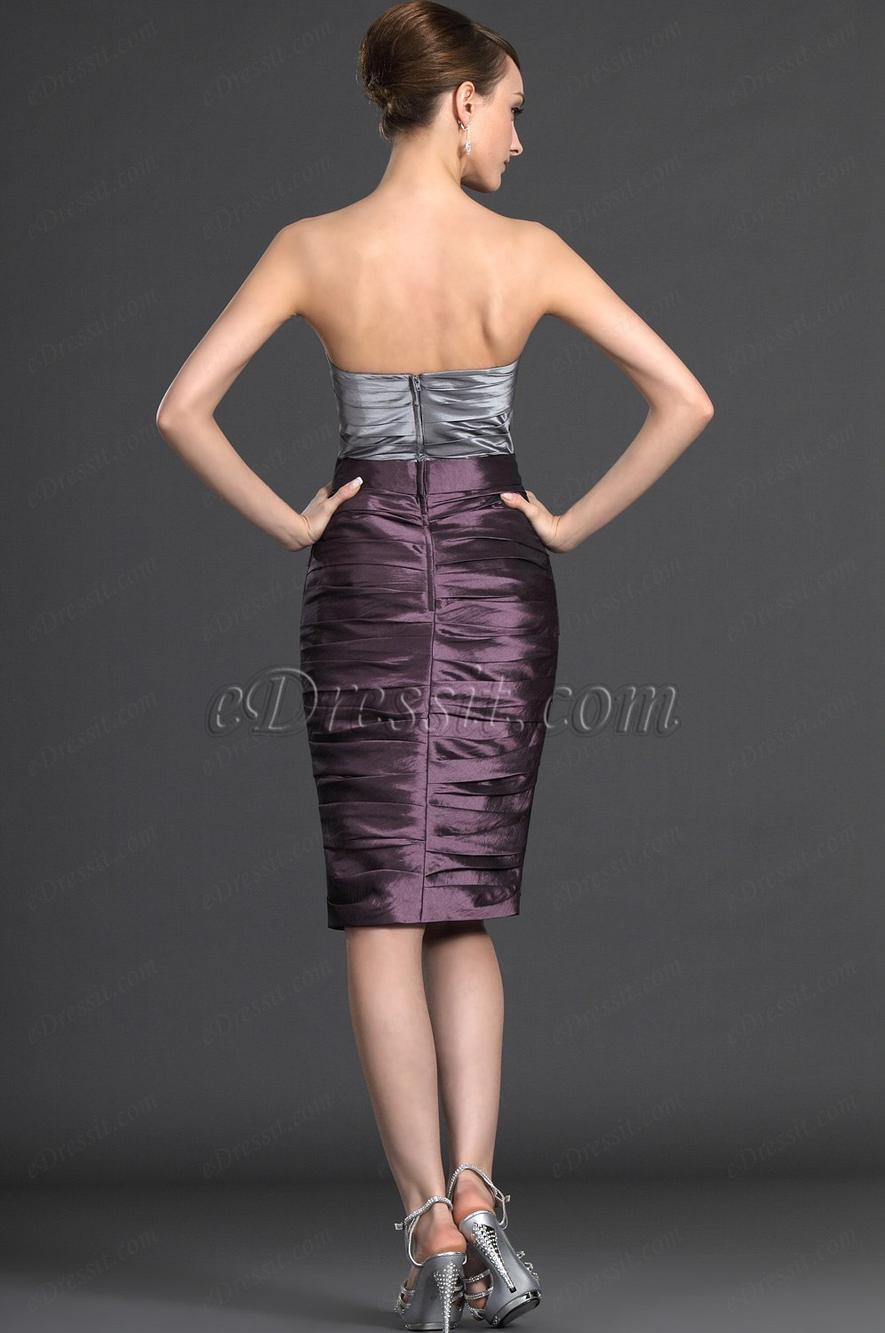 Elegant Zwei Stücke Lila Kleid für Braut´s Mutter