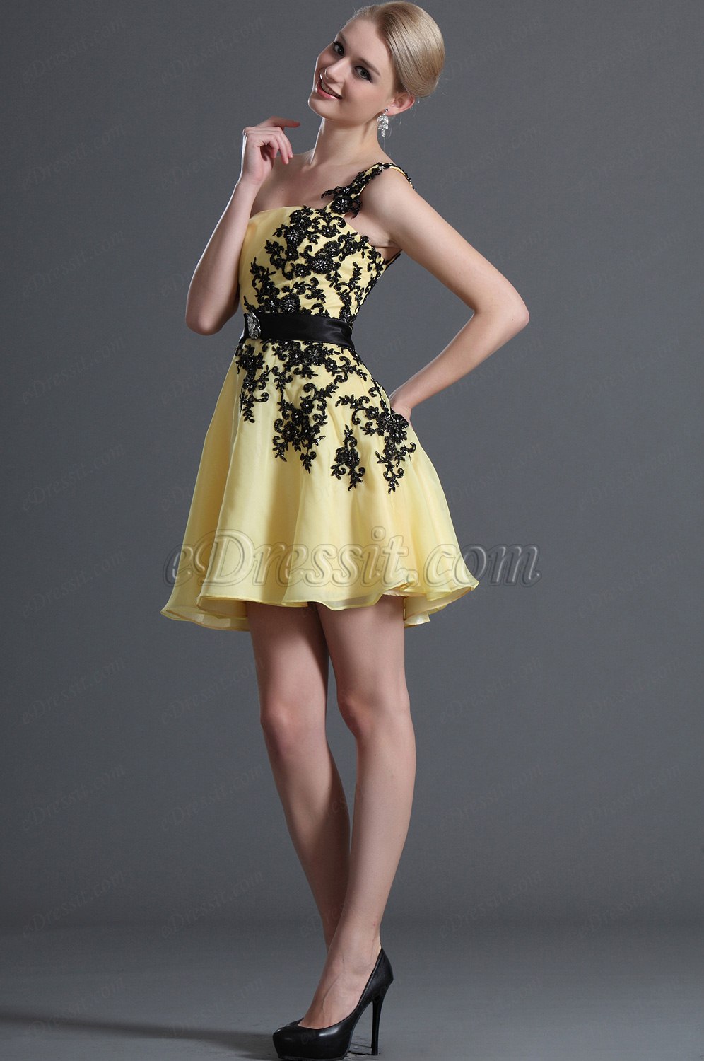 Bretelle Seule Robe de Cocktail