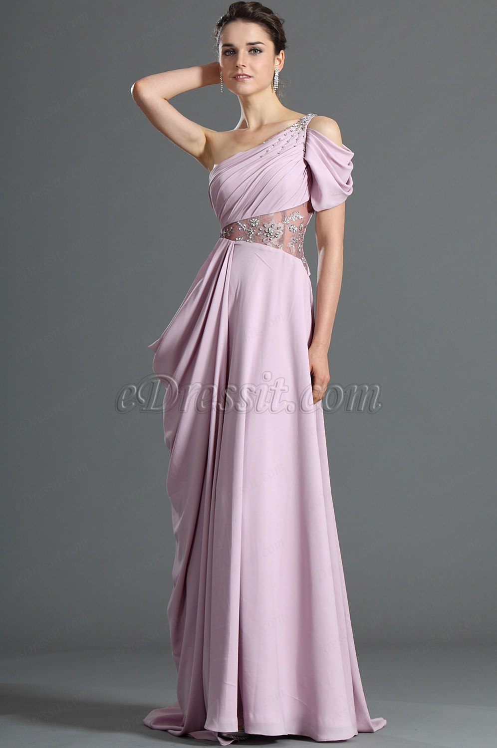 Gorgeous One Shoulder  Evening Dress