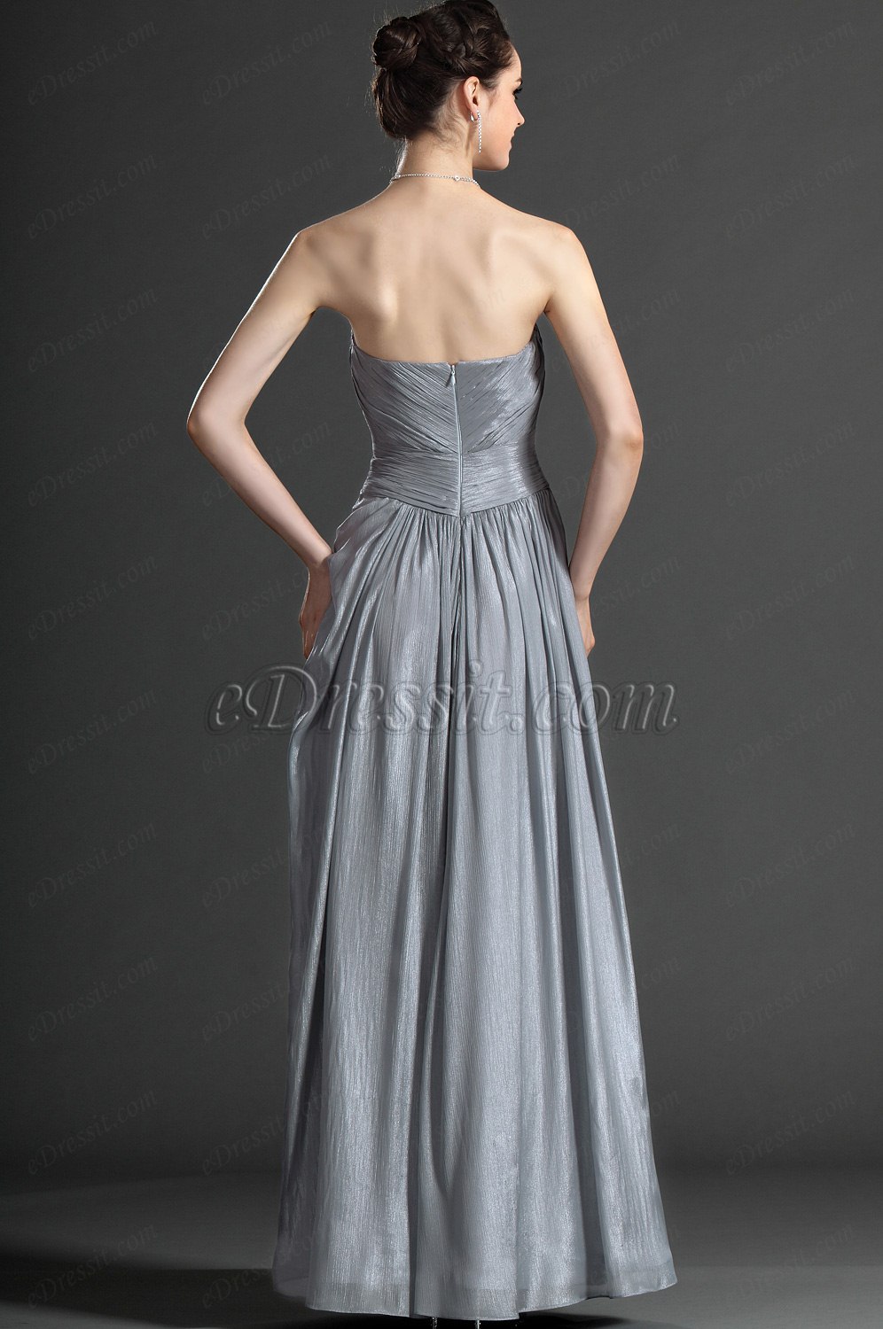 Sans Bretelle Grise Robe de Soirée