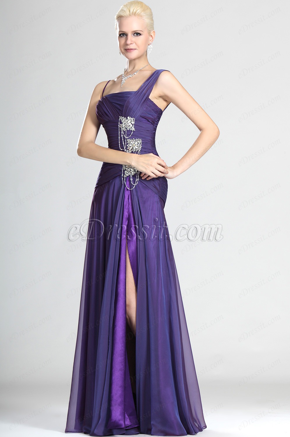 новое фиолетовое вечернее платье