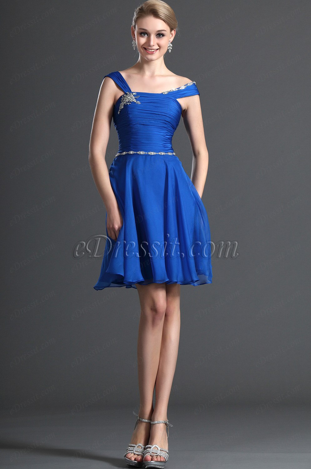 Novedad Maravilloso Ajustado Solo Hombro Vestido de Coctel