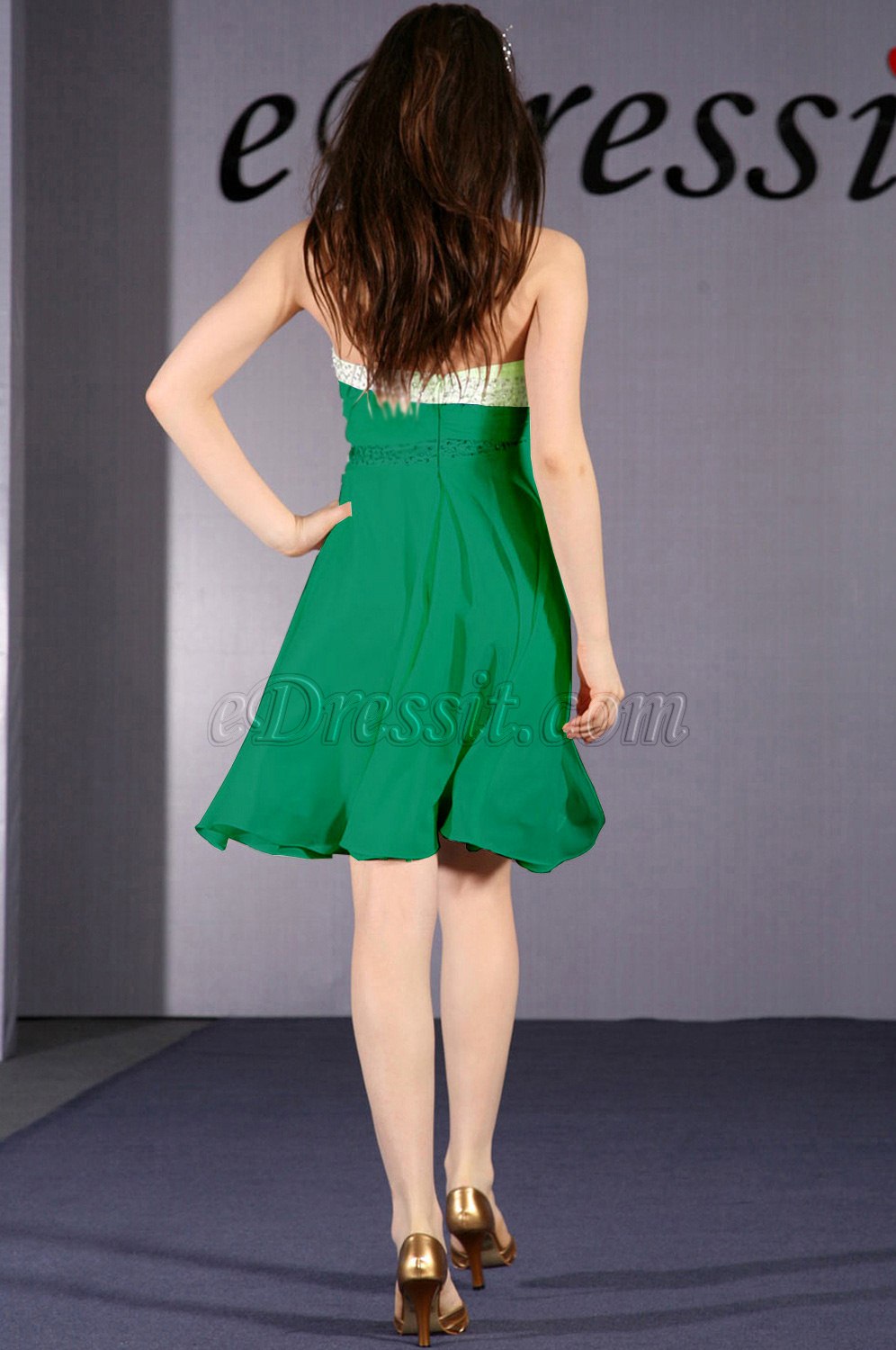 Clearance Sale ! Beige Cute Strapless Cocktail Dress