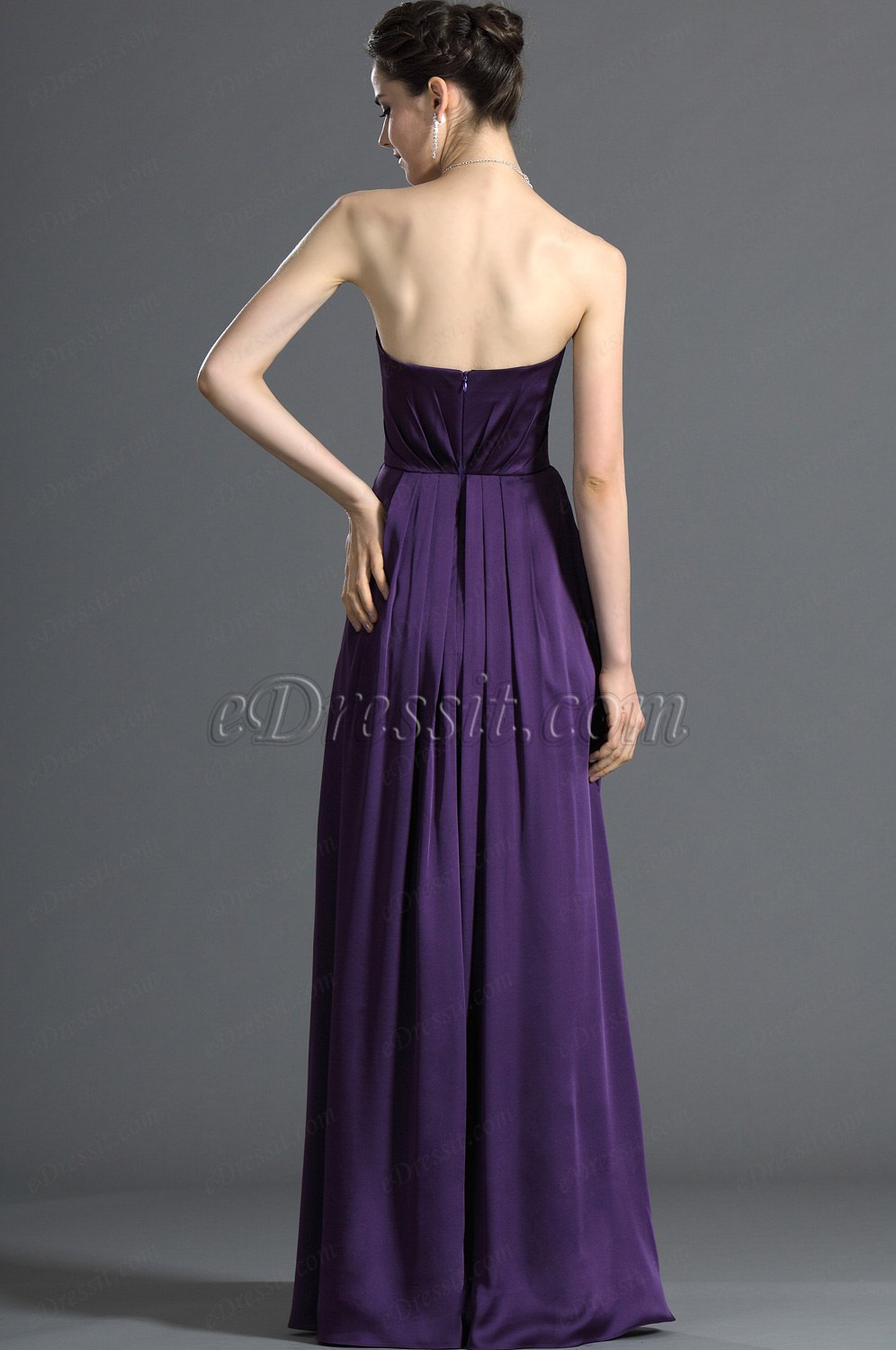 Sin Tirante Violado Vestido para Dama de Honor