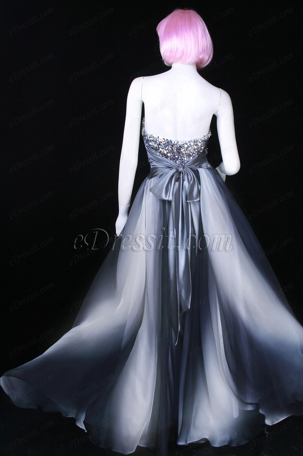 Clearance Sale ! Fabulous Gradient Color Evening Dress