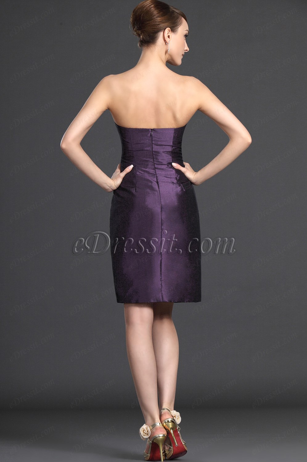 Deux Pièces Violet Robe Mère de Mariée