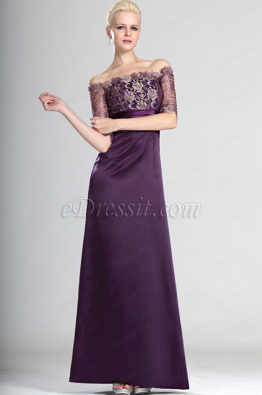 Nouveaute Stylish Off épaule Robe de Maman