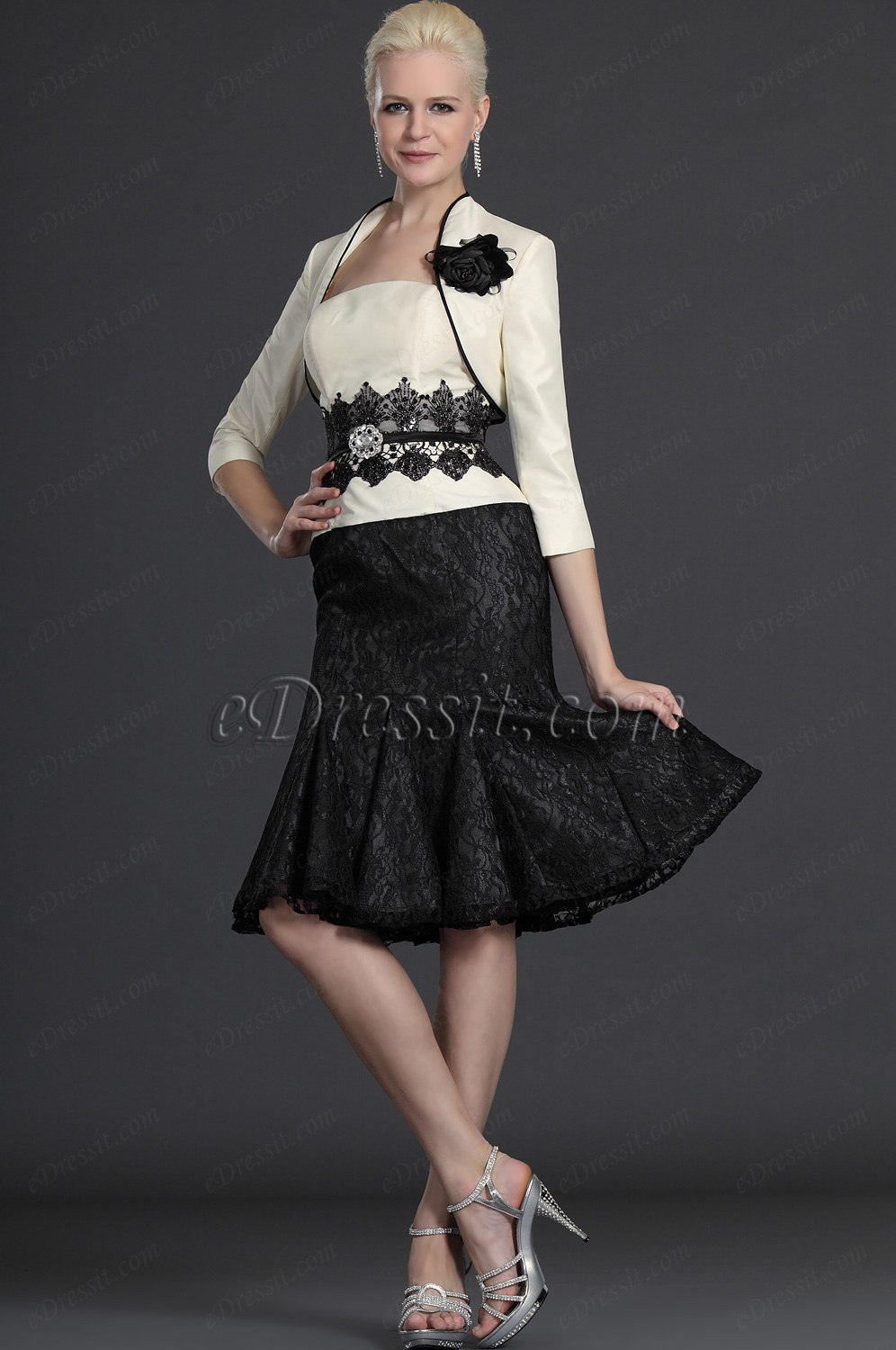 Eleganz Zwei Stücke Kleider der Mutter von Braut