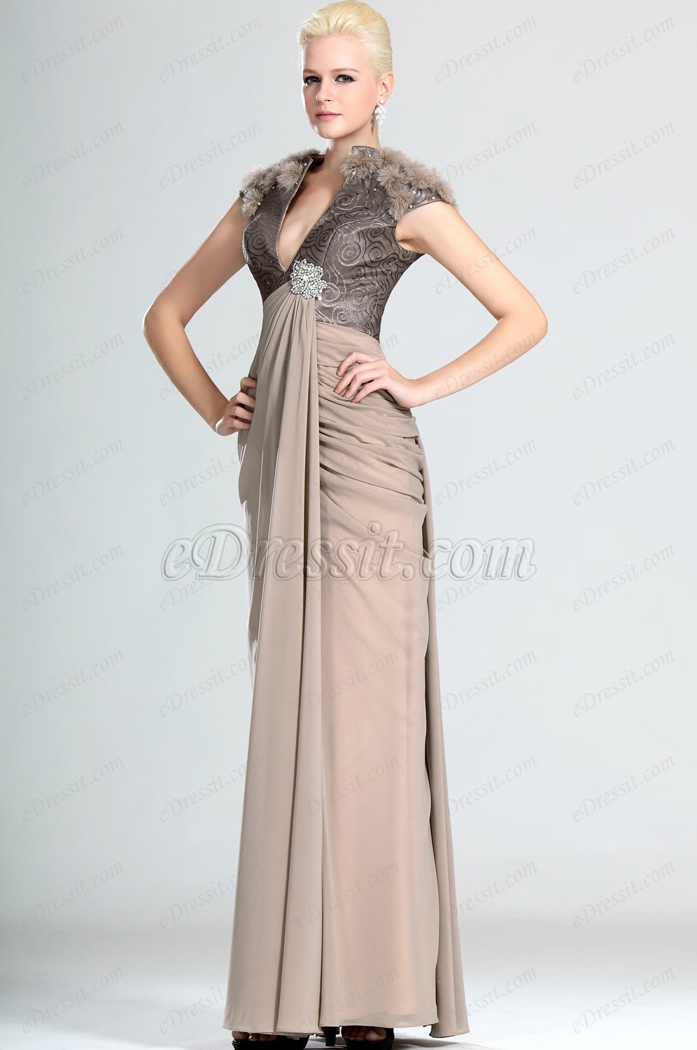 Artikel Prachtlos Sexy V-Ausschnitt Abendkleid