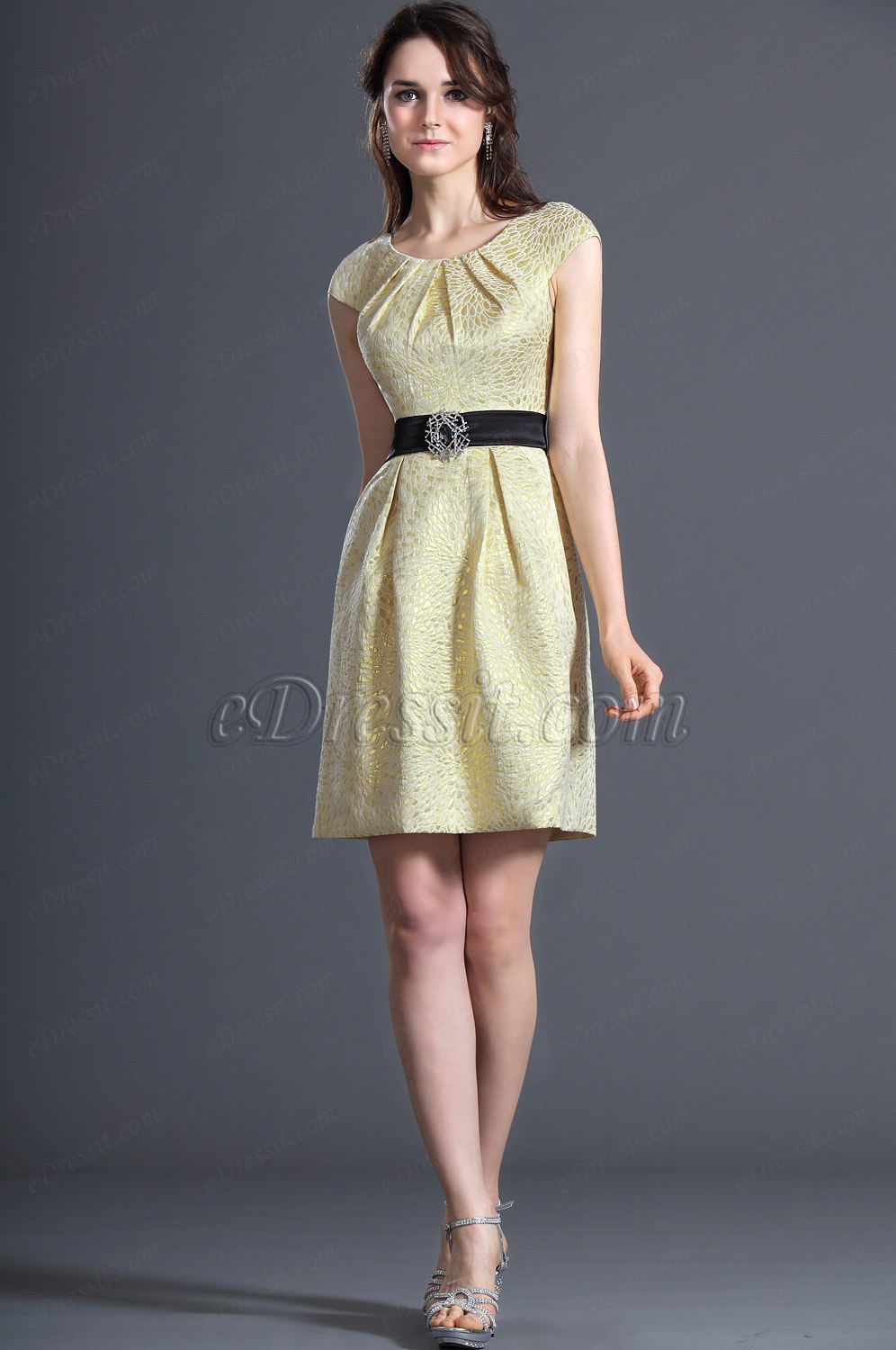 Stylish Design Yellow Cocktail Dress Party Dress