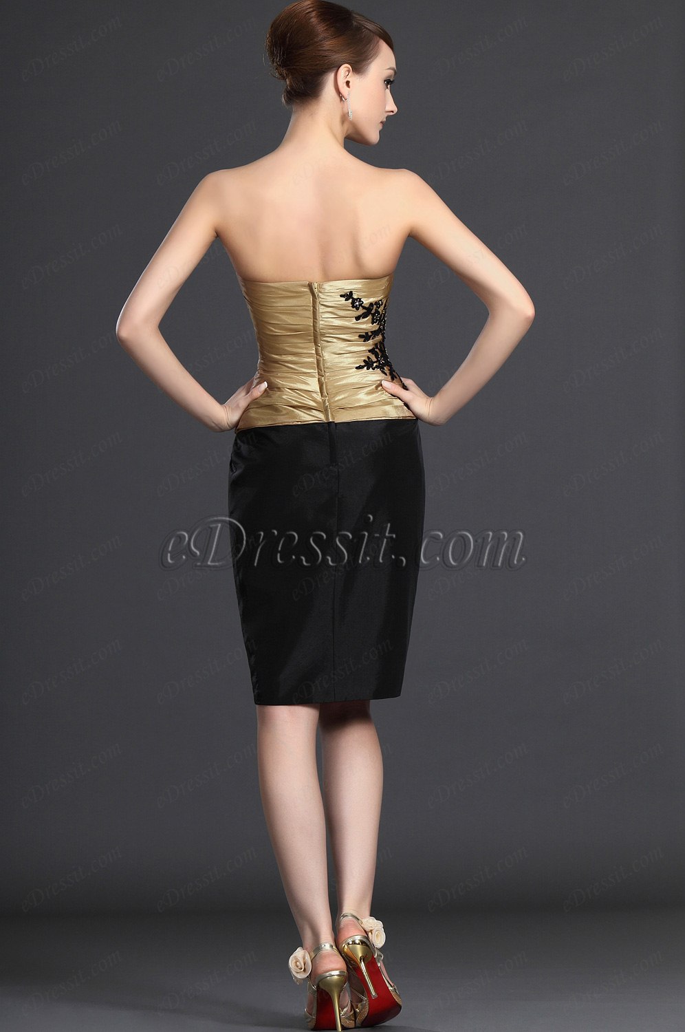 Deux pièces Noir et Or Robe de Maman