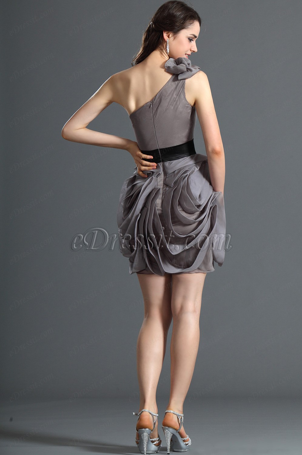 Glanzend Ein Schulter Abiball Kleid