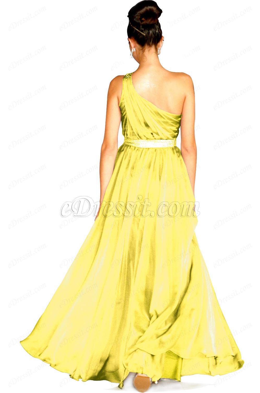Clearance Sale !  Amazing Single Shoulder Evening Dress