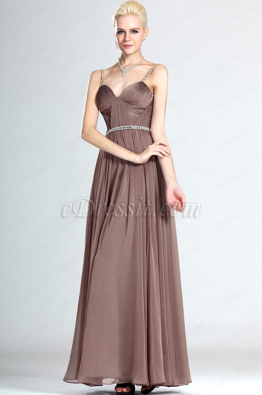 Robe de Soirée avec fines bretelles