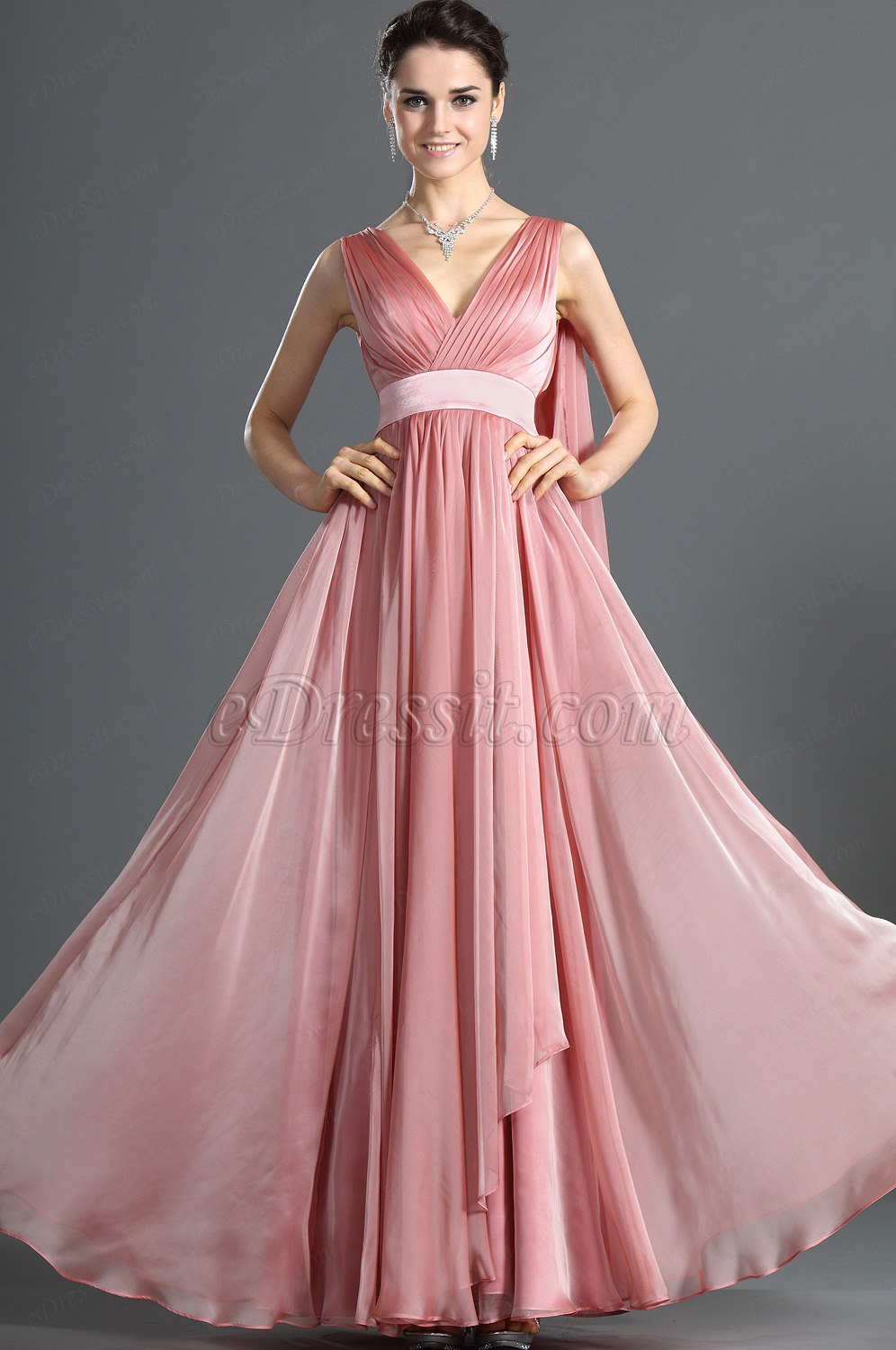 Gorgeous V-cut Evening Dress