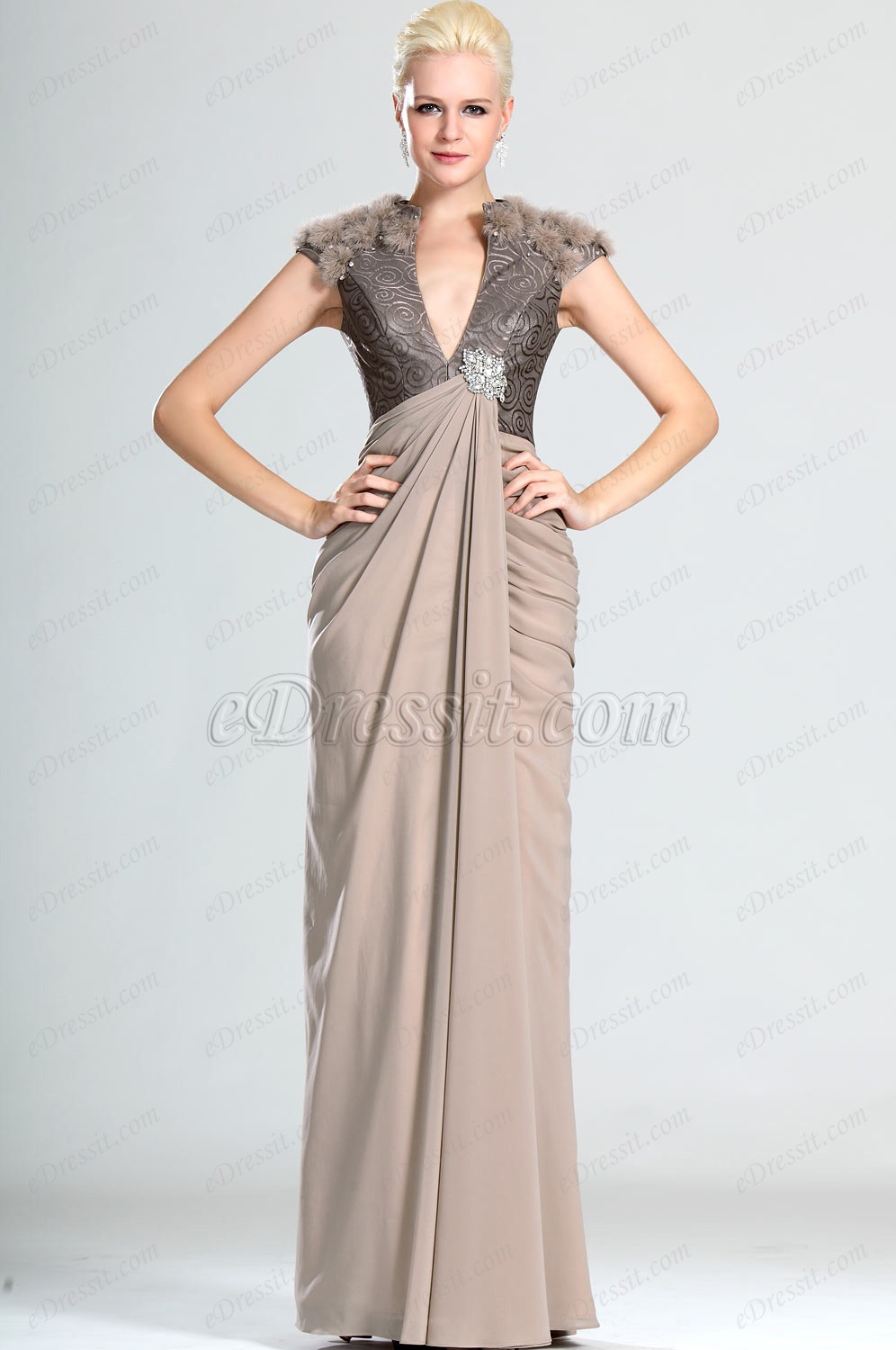 Artikel Prachtlos Sexy V-Ausschnitt Abendkleid