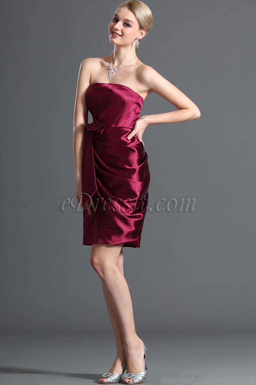 Nuevo Sin Manga Cariñoso Vestido de Coctel Vestido de Fiesta